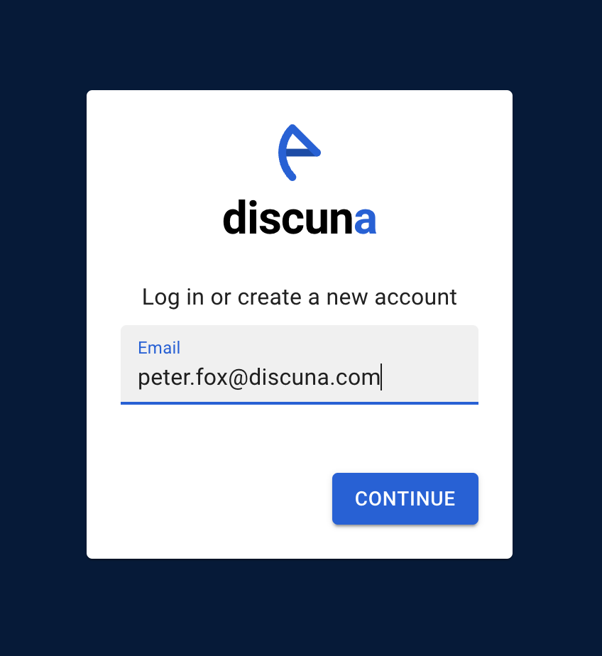 Auth Identity page